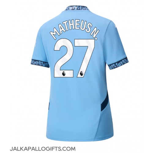 Manchester City Matheus Nunes #27 Kotipaita Naiset 2024-25 Lyhythihainen